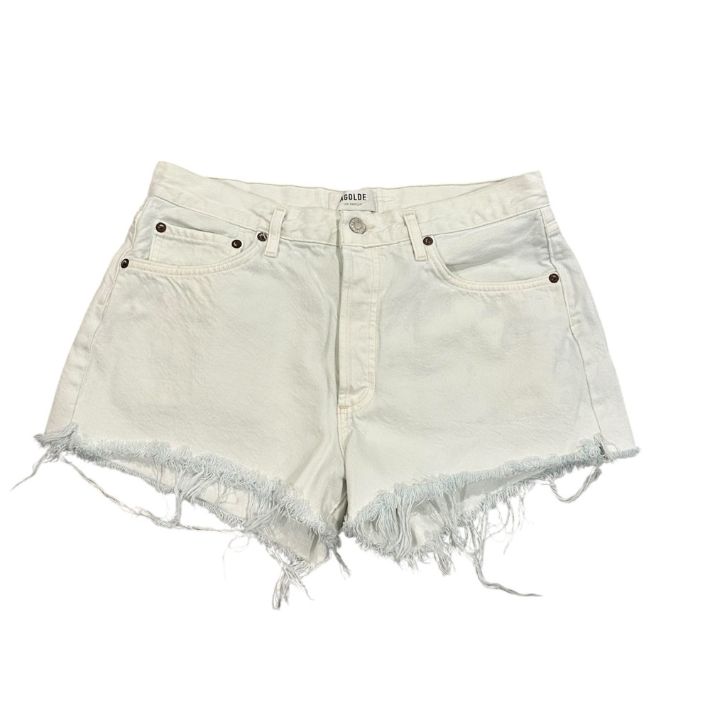 Agolde Parker Light Wash Jean Shorts High-Waisted Cut-Off 29